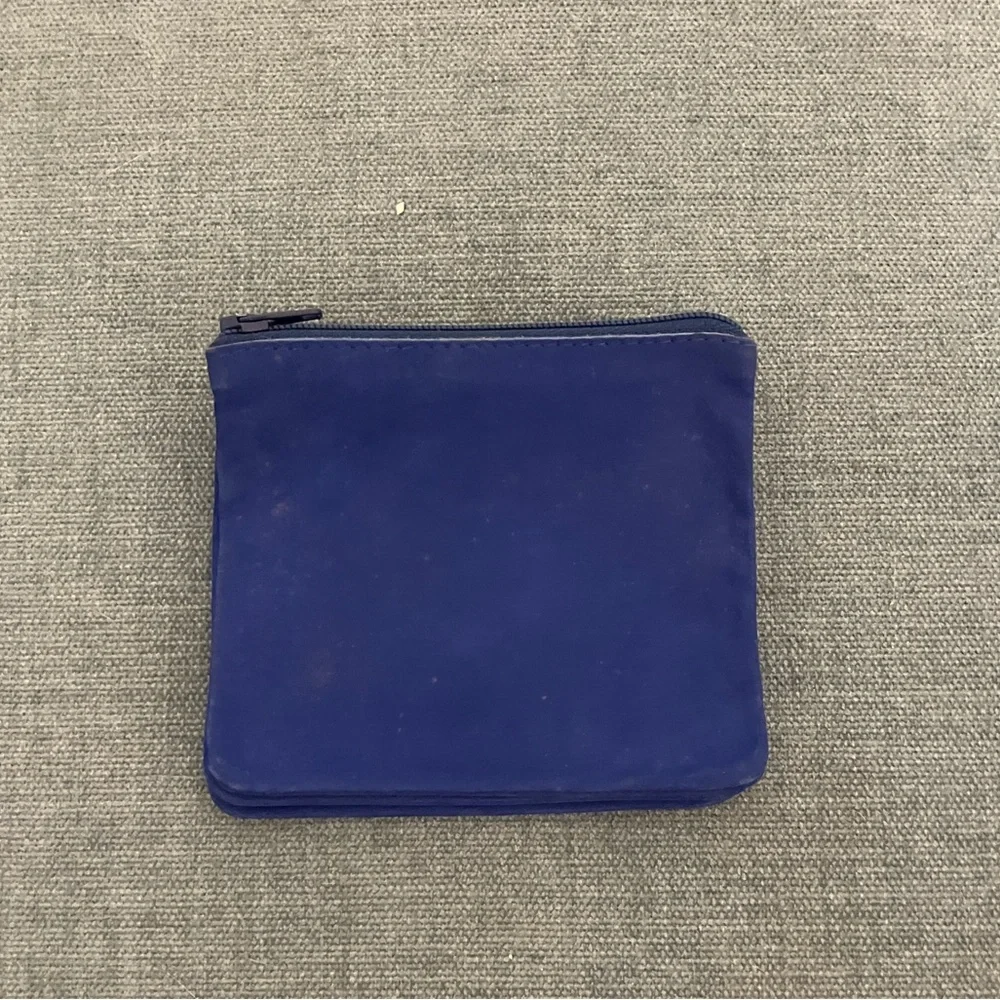 Blue Suede Jewelry Pouch